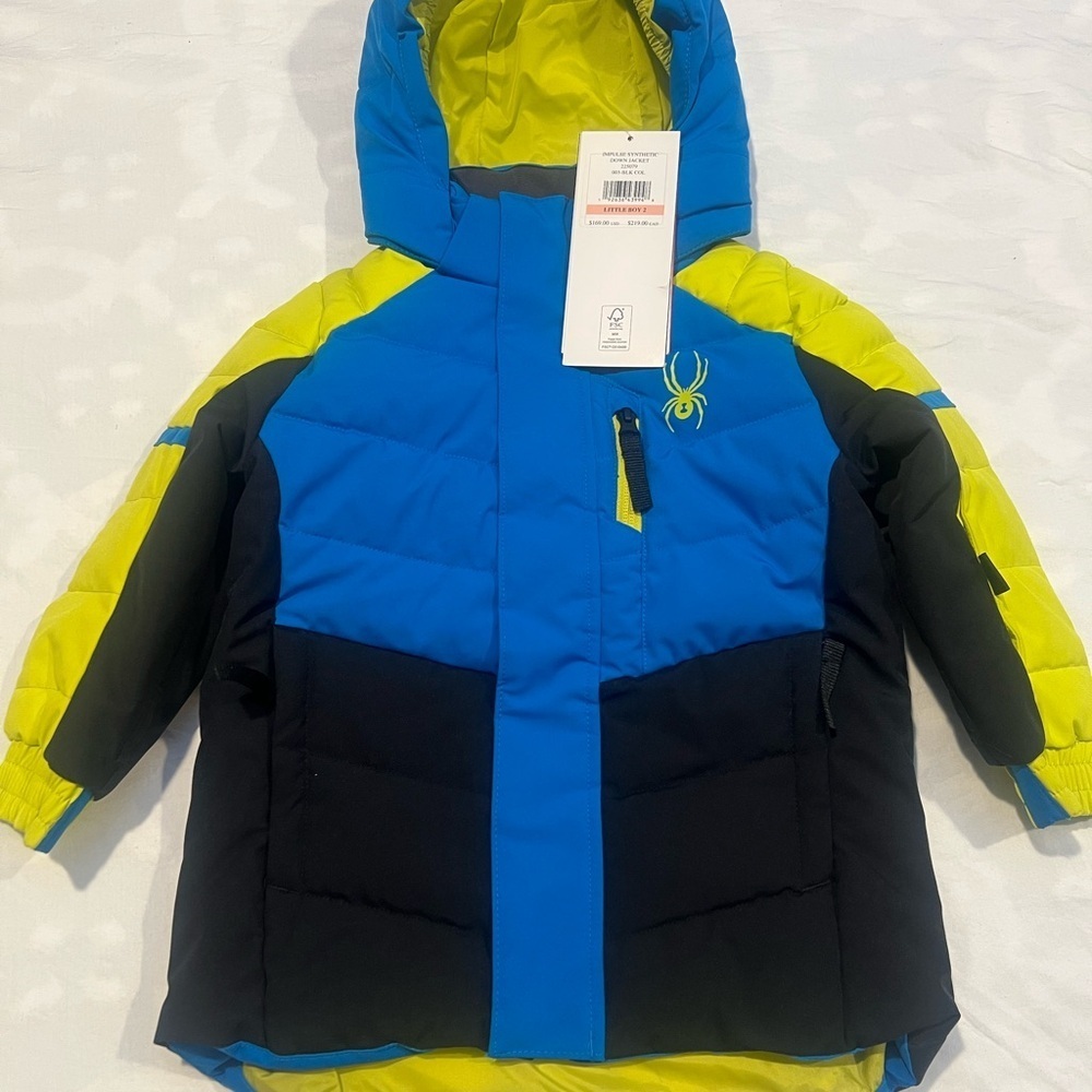 Blue and Yellow Hooded Jacket
